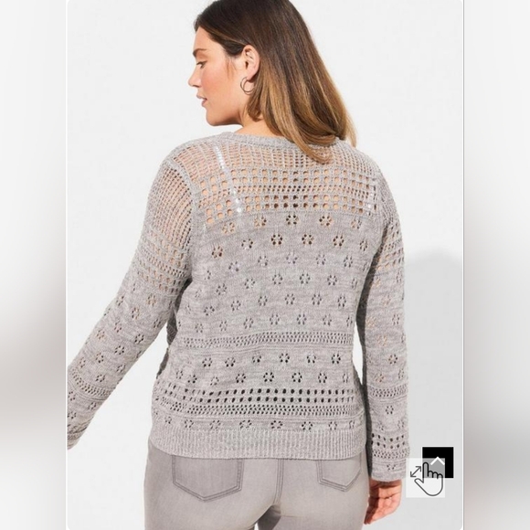 Torrid NWT size 5 (28) gray cardigan - Picture 3 of 7